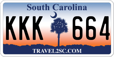 SC license plate KKK664
