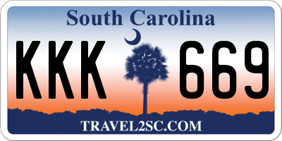SC license plate KKK669