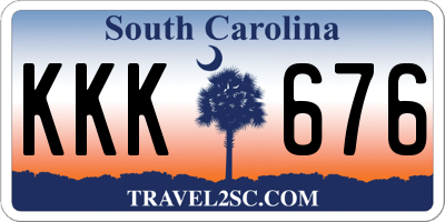 SC license plate KKK676
