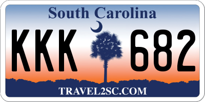SC license plate KKK682