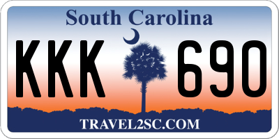 SC license plate KKK690