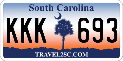 SC license plate KKK693