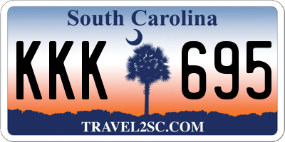SC license plate KKK695