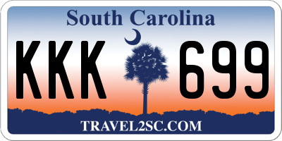 SC license plate KKK699