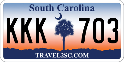 SC license plate KKK703