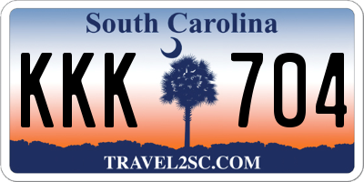 SC license plate KKK704