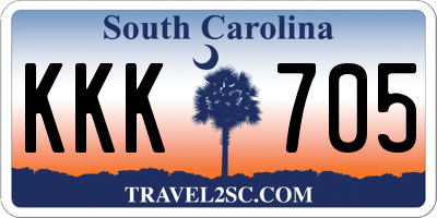 SC license plate KKK705