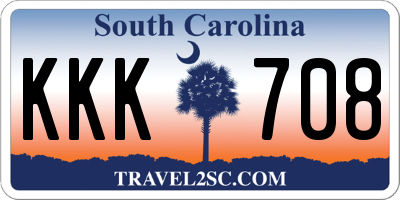 SC license plate KKK708