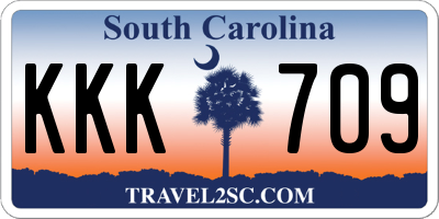SC license plate KKK709