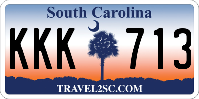 SC license plate KKK713