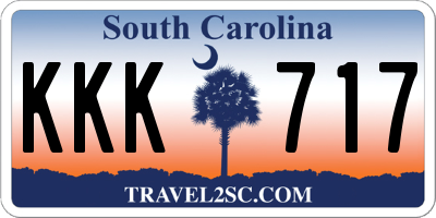 SC license plate KKK717