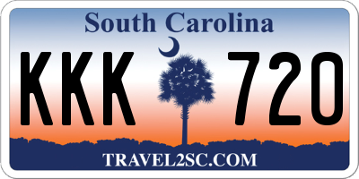 SC license plate KKK720