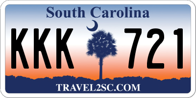 SC license plate KKK721