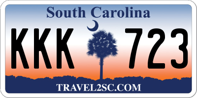 SC license plate KKK723