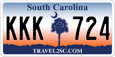 SC license plate KKK724