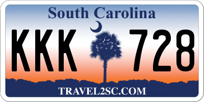 SC license plate KKK728