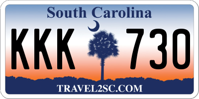 SC license plate KKK730