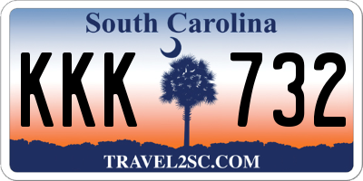 SC license plate KKK732
