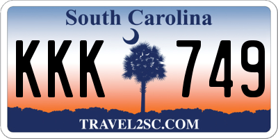 SC license plate KKK749