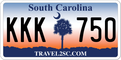 SC license plate KKK750