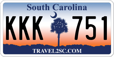 SC license plate KKK751