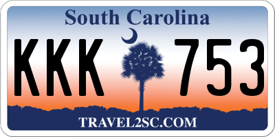 SC license plate KKK753
