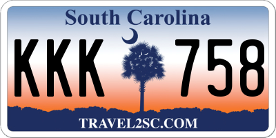 SC license plate KKK758