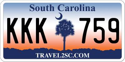 SC license plate KKK759
