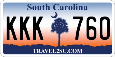 SC license plate KKK760