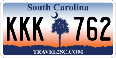 SC license plate KKK762