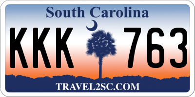 SC license plate KKK763