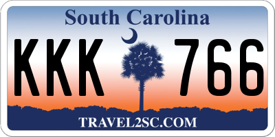 SC license plate KKK766