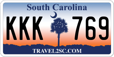 SC license plate KKK769