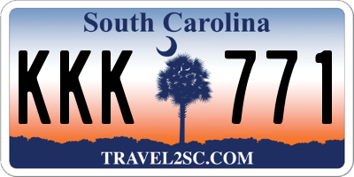 SC license plate KKK771