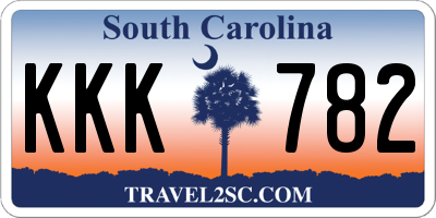 SC license plate KKK782