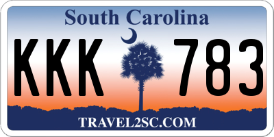 SC license plate KKK783