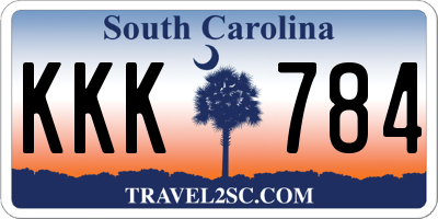 SC license plate KKK784