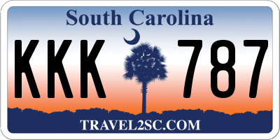 SC license plate KKK787