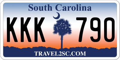 SC license plate KKK790