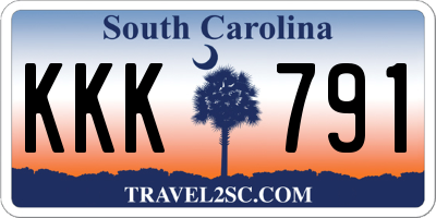 SC license plate KKK791