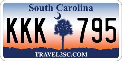 SC license plate KKK795