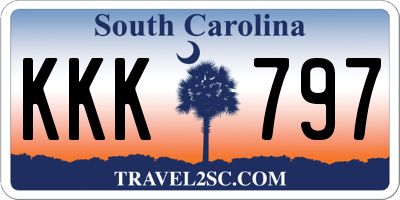 SC license plate KKK797
