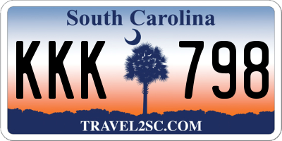 SC license plate KKK798