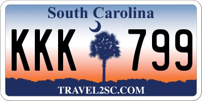 SC license plate KKK799