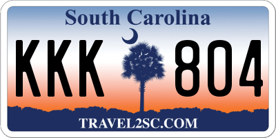 SC license plate KKK804