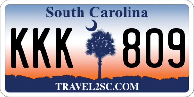 SC license plate KKK809