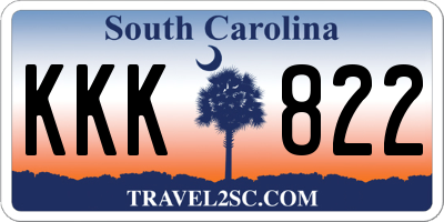 SC license plate KKK822