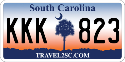 SC license plate KKK823