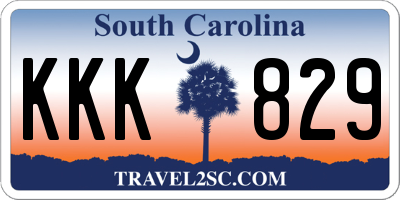 SC license plate KKK829