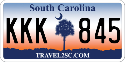 SC license plate KKK845